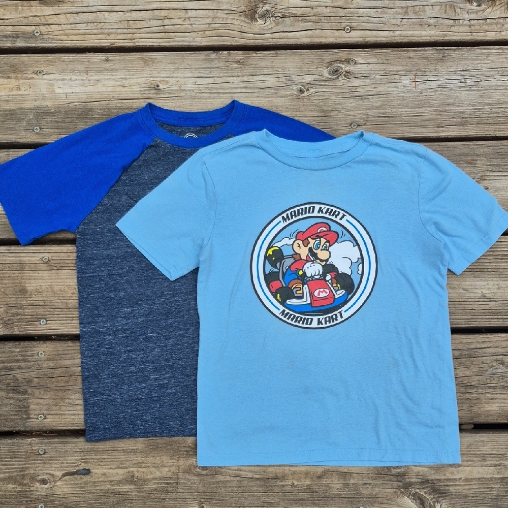 Mario Kart Kids' Blue T-Shirt Duo